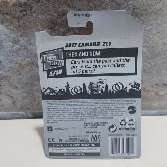 Hot Wheels 2017 Camaro ZL1 Toy Car Then and Now Series - Picture 2 of 9